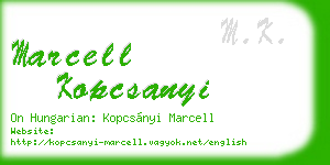 marcell kopcsanyi business card