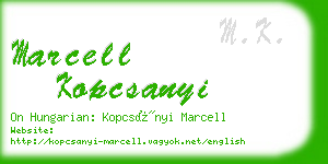 marcell kopcsanyi business card